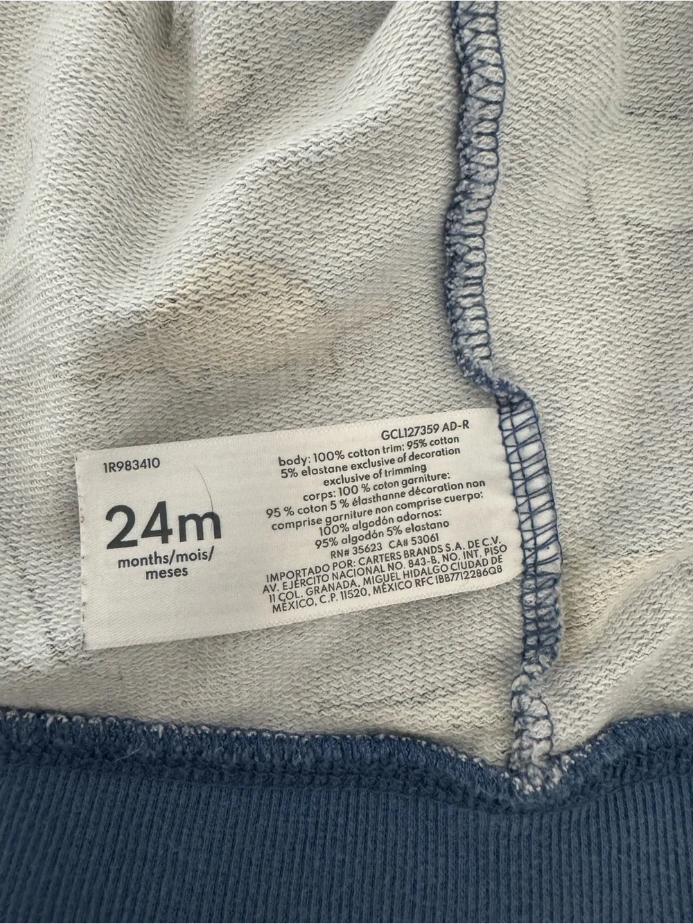 Carter’s Toddler Boys Jacket Pants Set Size 2T Dinosaur 100% Cotton Blue